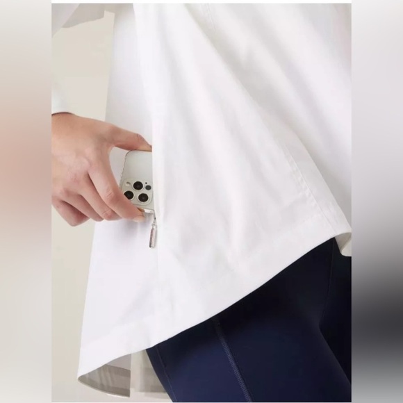 Athleta Advantage Poplin Jacket White XS - Picture 3 of 15